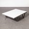 Low Industrial Coffee Table with Marble Top, 1970s 1