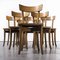 Bentwood Bistro Dining Chairs with Cross Frame from Baumann, 1950s, Set of 8 4