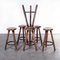 Mid-Century French Brutalist Stools by Charlotte Perriand, 1950s, Set of 6 6