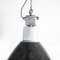 Large Industrial Enameled Hanging Lamps, 1950s 2