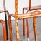 Red Metal Outdoor Harlequin Chairs by Tolix, 1950s, Set of 7 10