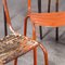 Rote Metall Harlequin Stühle für Außenbereich von Tolix, 1950er, 7er Set 7