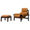 Brazilian Lounge Chair and Ottoman by Percival Lafer for Lafer Mp 1
