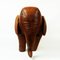 Vintage Brown Leather Elephant Footstool by Dimitri Omersa for Abercrombie & Fitch 3
