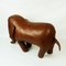 Vintage Brown Leather Elephant Footstool by Dimitri Omersa for Abercrombie & Fitch 5