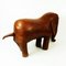 Vintage Brown Leather Elephant Footstool by Dimitri Omersa for Abercrombie & Fitch 7