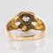 Französischer Diamantring aus 18 Karat Gelbgold, 1950er 13