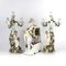Porcelain Watch Set with Candelabras from Sitzendorf, 1880, Set of 3 5