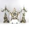 Porcelain Watch Set with Candelabras from Sitzendorf, 1880, Set of 3 3