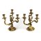 Gilded Bronze Rocaille Candelabras, Set of 2 1