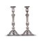 Slender Silver Candlesticks, Russia, 19th Century, Set of 2 1