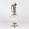 French Wine Jug in Glass and Silver, Image 3