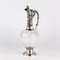 French Wine Jug in Glass and Silver, Image 2