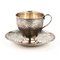 Tazzina da caffè in argento 84 con piattino, Mosca, Russia, 1864, set di 2, Immagine 4