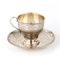Silver 84 Coffee Cup and Saucer, Moscow, Russia, 1864, Set of 2 1