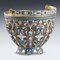 Russian Silver Sugar Bowl Decorated with Cloisonne Enamel 5