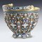 Russian Silver Sugar Bowl Decorated with Cloisonne Enamel, Image 6