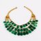 Gold-Plated Metal & Chrysoprase Necklace, Image 2