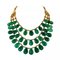 Gold-Plated Metal & Chrysoprase Necklace 1