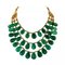 Gold-Plated Metal & Chrysoprase Necklace, Image 1