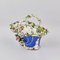 Porcelain Vase-Basket with Molded Flowers 6