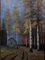 Grigory Ivanovich Kapustin, Haus im Herbstwald, Frühes 20. Jh., Öl auf Leinwand, Gerahmt 2