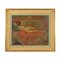Emile Baes, Nudo su divano, XIX-XX secolo, Olio su pannello, Incorniciato, Immagine 1