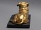 19. Jh. Englische Dogge aus Bronze auf Steingestell 4
