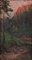 Paisaje al atardecer en el río, siglo XX, óleo sobre lienzo, enmarcado, Imagen 2