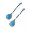 Silver Spoons with Enamel, Set of 2, Image 1