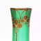 Vases Style Art Nouveau en Verre Vert, Set de 2 3