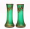 Art Nouveau Style Green Glass Vases, Set of 2 1