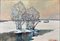 Alexander Ivanovich Misurev, Winter Landscape, Late 20th Century, Oil on Cardboard, Framed 2