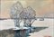 Alexander Ivanovich Misurev, Winter Landscape, Late 20th Century, Oil on Cardboard, Framed, Image 2