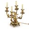 Gilded Bronze Lamp with Cupids Playing Music, Set of 2 4