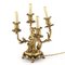 Gilded Bronze Lamp with Cupids Playing Music, Set of 2 5