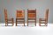 Mid-Century Italian Modern Leather Dining Chairs by Afra & Tobia Scarpa for B&b Italia / C&b Italia, 1970s, Set of 6, Image 4