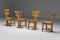 Mid-Century Modern Rustic Craftsmanship Brutalist Oak Dining Chairs, 1960s, Set of 6 1
