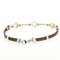 Black Diamonds on 18 Karat Gold and Leather Bracelet 5