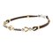 Bracelet en Cuir et Diamants Noirs sur Or 18 Carats 4