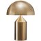 Atollo Large Metal Satin Gold Table Lamp by Vico Magistretti for Oluce, Image 1