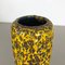 Gelbe mehrfarbige Fat Lava Vase von Scheurich Wgp, 1970er 14