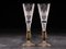 Bicchieri da sposa antichi in cristallo con stelo in bronzo, set di 2, Immagine 2