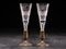 Antique Crystal Wedding Glasses on Bronze Stem, Set of 2 3