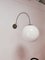 White Sphere Wall Lamp with Adjustable Arm 8