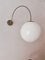 White Sphere Wall Lamp with Adjustable Arm, Image 1