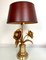 French Regency Gilt Brass Table Lamp by Maison Jansen 1