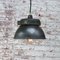 Lampe à Suspension Industrielle Vintage en Émail Gris et Fonte 5