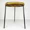 Vintage Bamboo Metal Stool, Italy, 1950s 5
