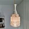 Small Danish Modern Clear Glass & White Acrylic Hanging Lamp, 1950s 8